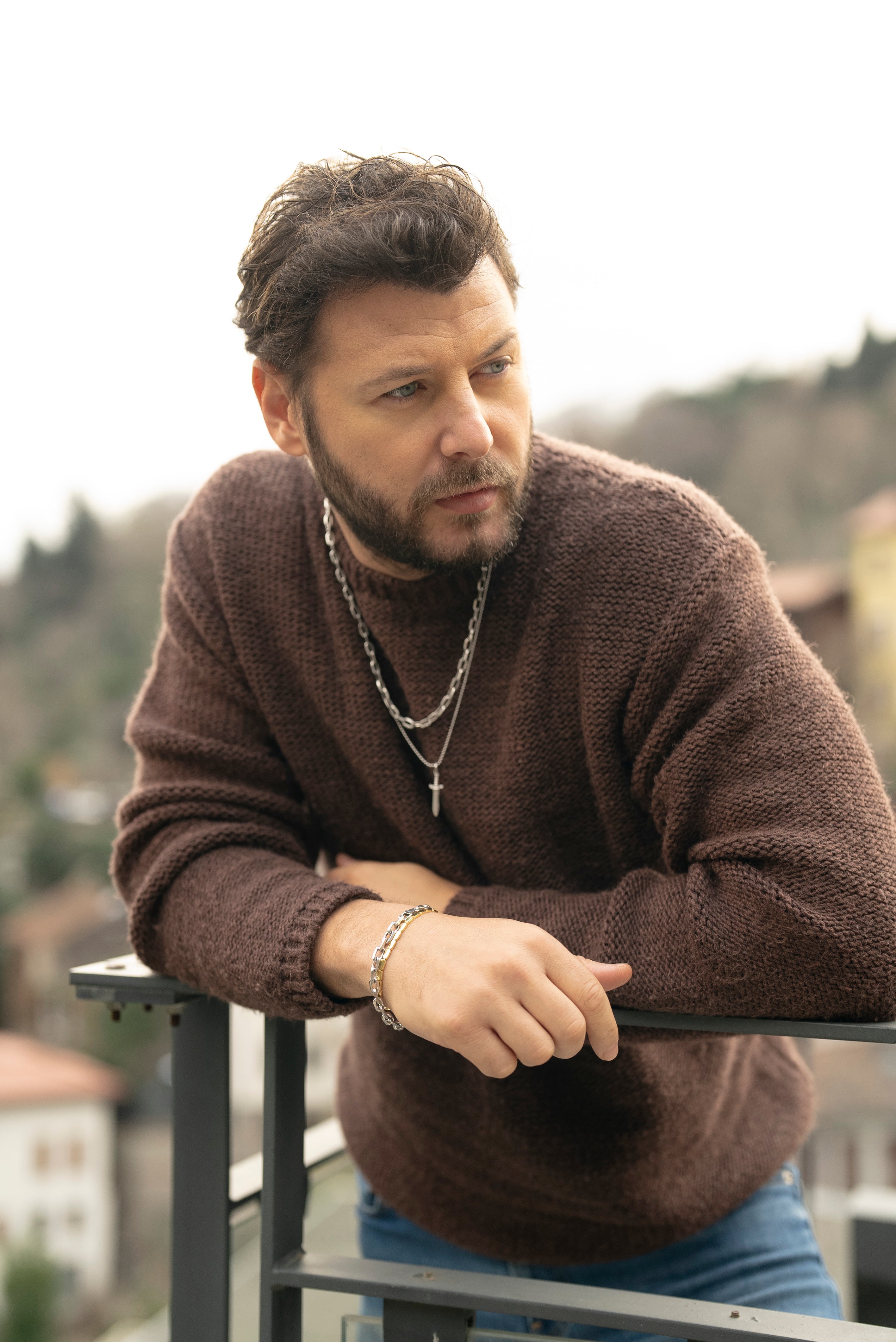 Gümüş Bıçak Figür Erkek Kolye | 925 Ayar Gümüş