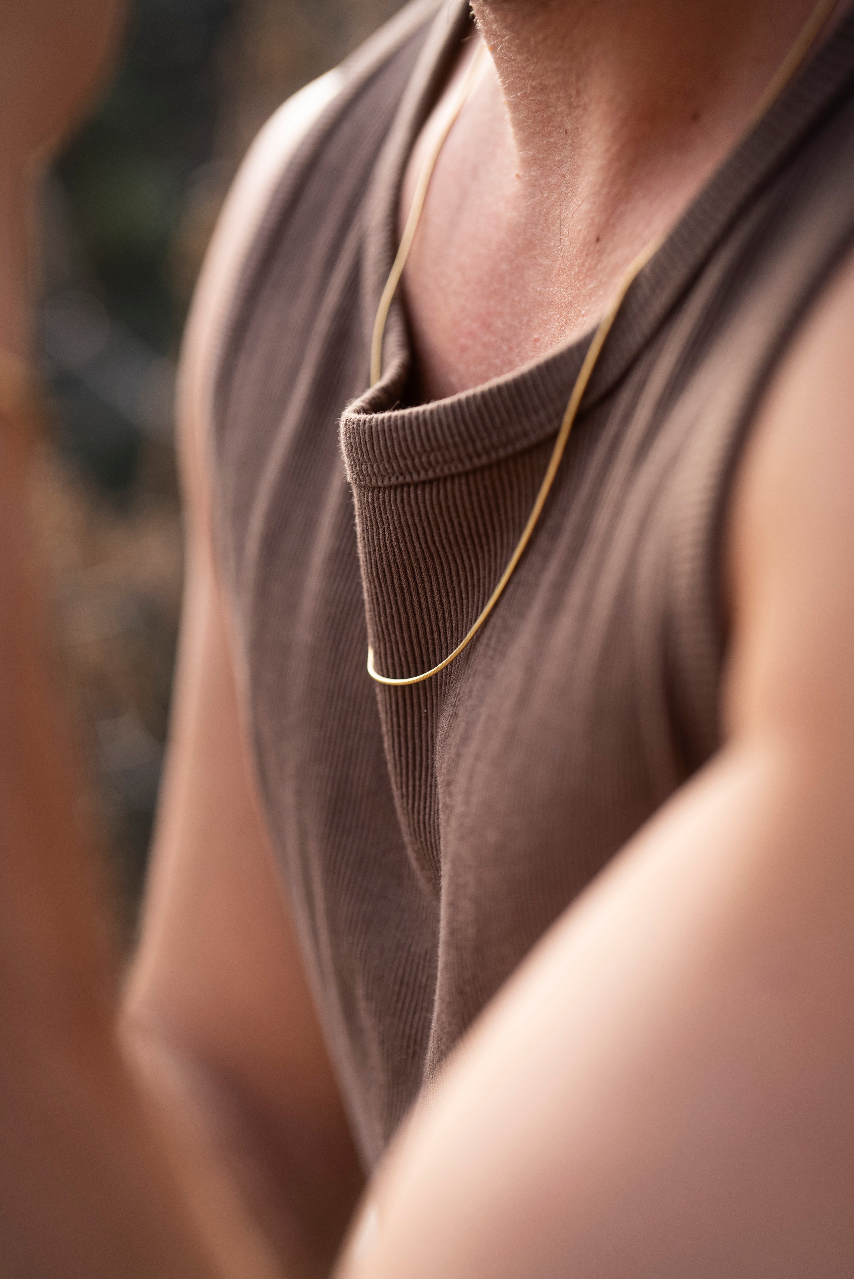 İtalyan Zincir Altın Kaplama Erkek Kolye | 925 Ayar Gümüş Şık Tasarım