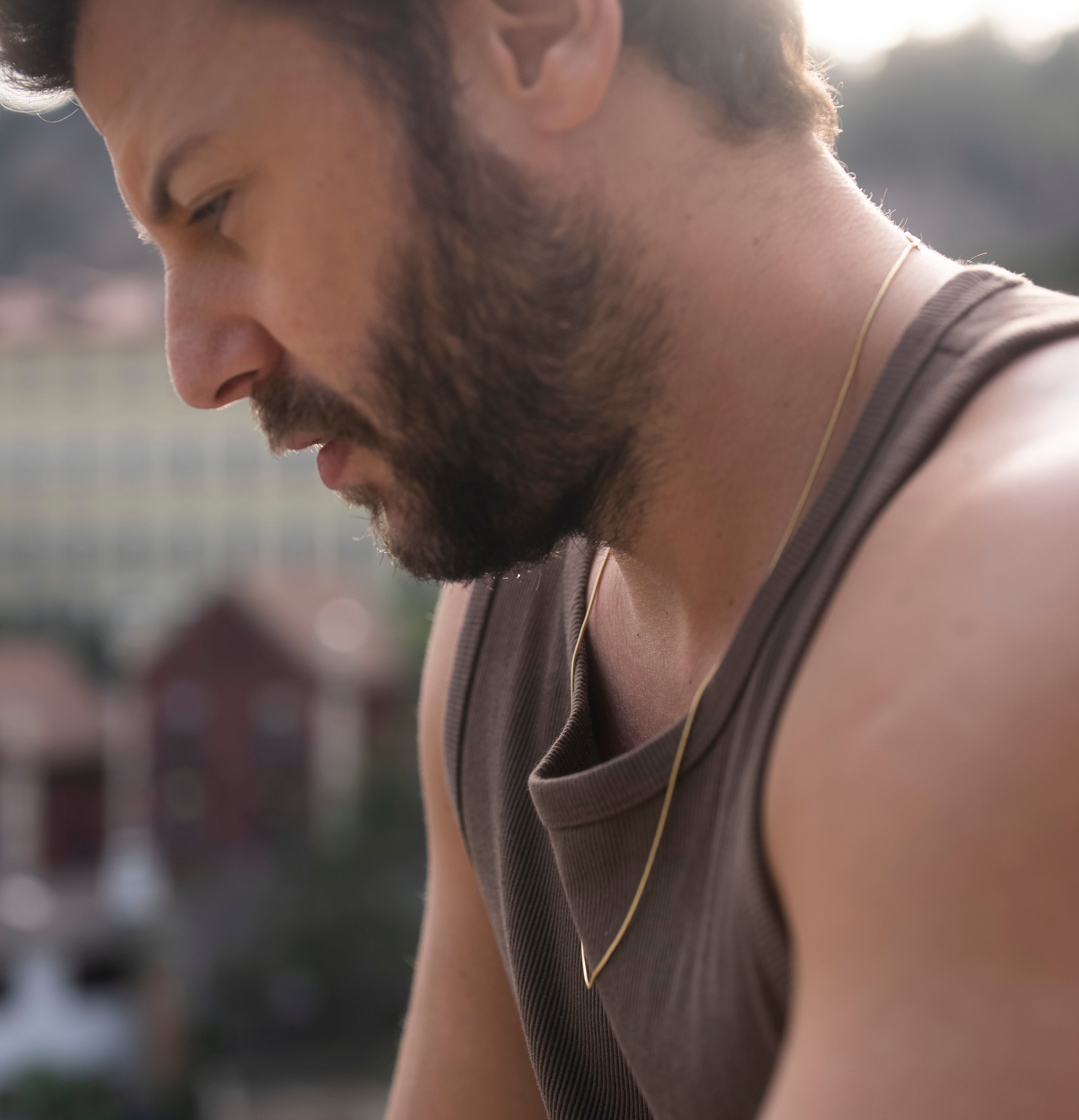 İtalyan Zincir Altın Kaplama Erkek Kolye | 925 Ayar Gümüş Şık Tasarım