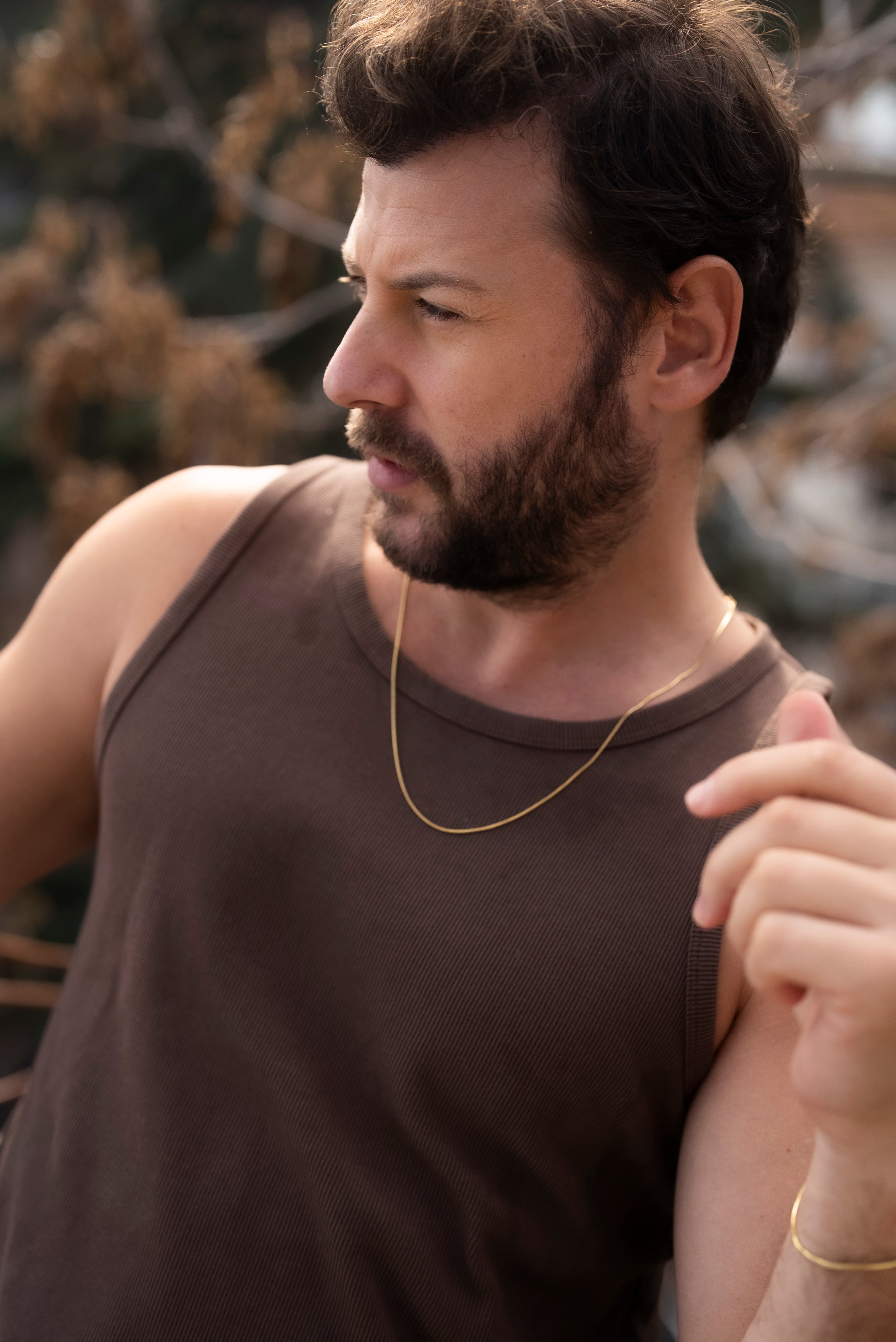 İtalyan Zincir Altın Kaplama Erkek Kolye | 925 Ayar Gümüş Şık Tasarım